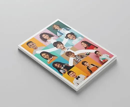 book with child faces