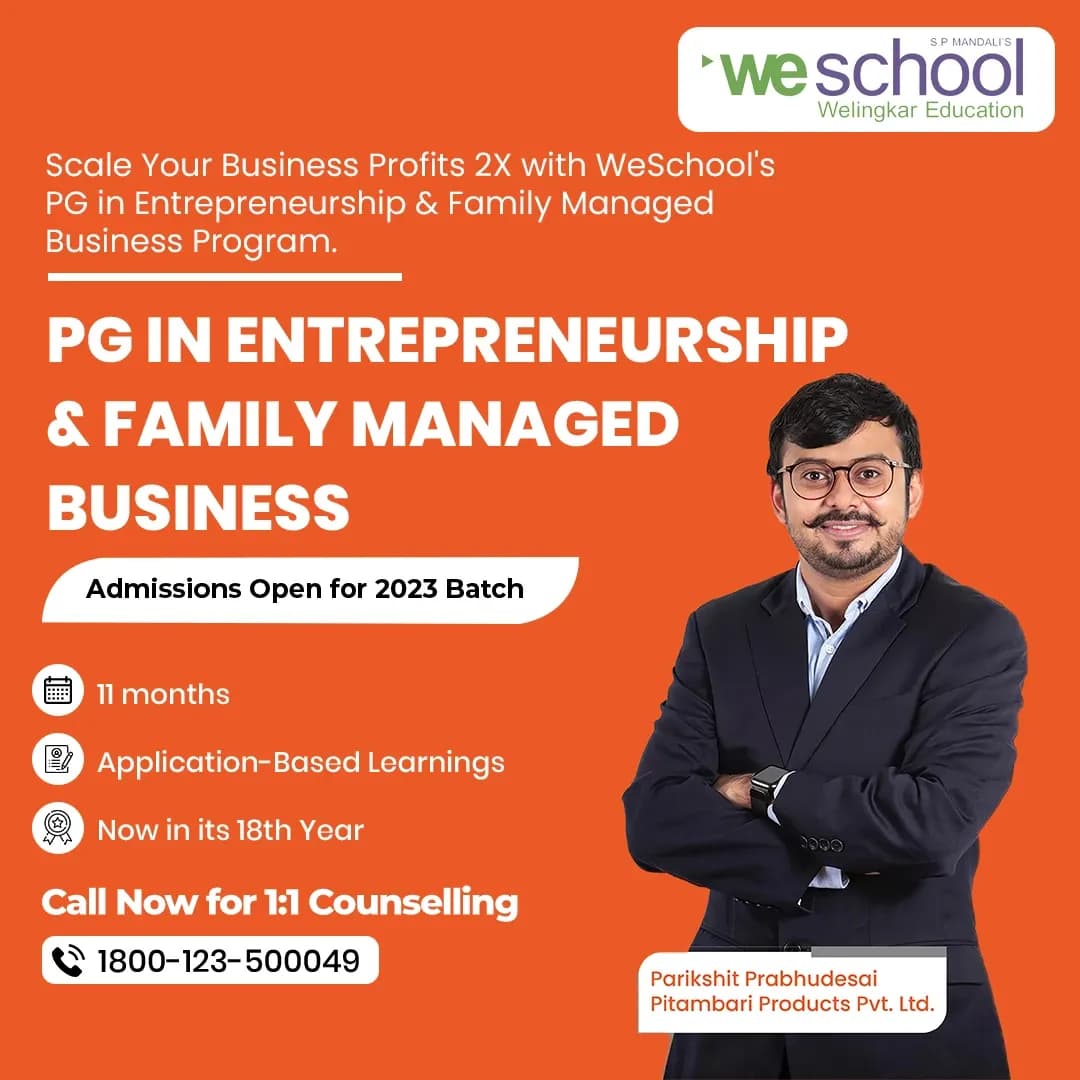 We school PG entrepreneurship